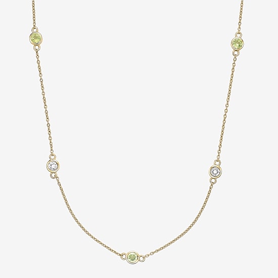 Womens 18K Gold Over Silver 18 Inch Cable Chain Necklace