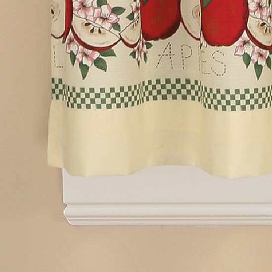 CHF Red Delicious 3-pc. Rod Pocket Kitchen Curtains & Drapes Window Set