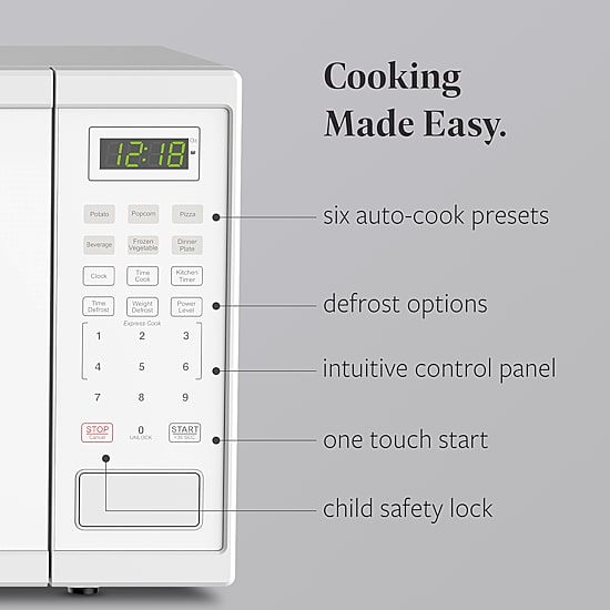 Farberware 1.1 Cu. Ft. 1000-Watt Digital Counter Microwave Oven