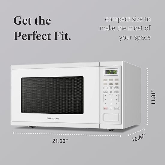 Farberware 1.1 Cu. Ft. 1000-Watt Digital Counter Microwave Oven