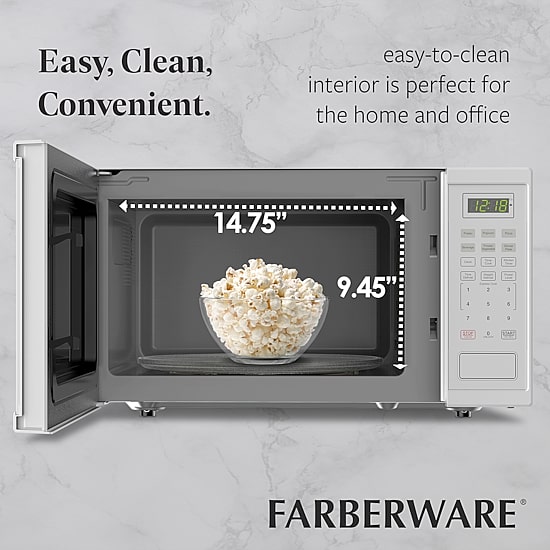 Farberware 1.1 Cu. Ft. 1000-Watt Digital Counter Microwave Oven