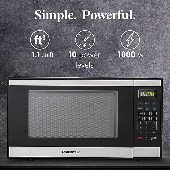 Farberware 1.1 Cu. Ft. Countertop Microwave Oven
