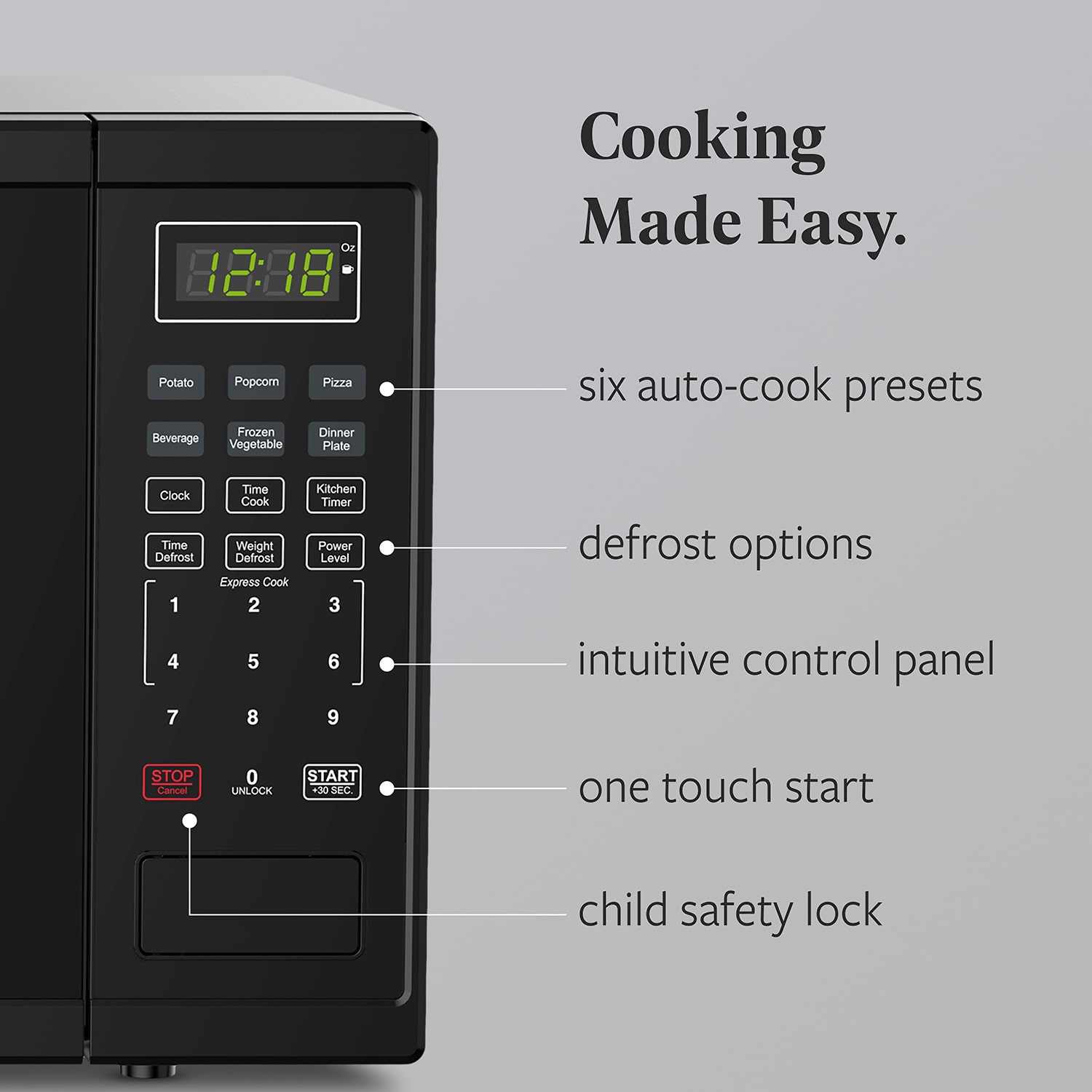 Farberware 1.1 Cu. Ft. 1000-Watt Digital Counter Microwave Oven