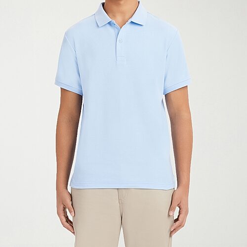 IZOD Pique Mens Regular Fit Short Sleeve Polo Shirt, Large, Blue