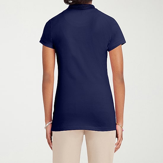 IZOD Womens Juniors Short Sleeve Polo Shirt
