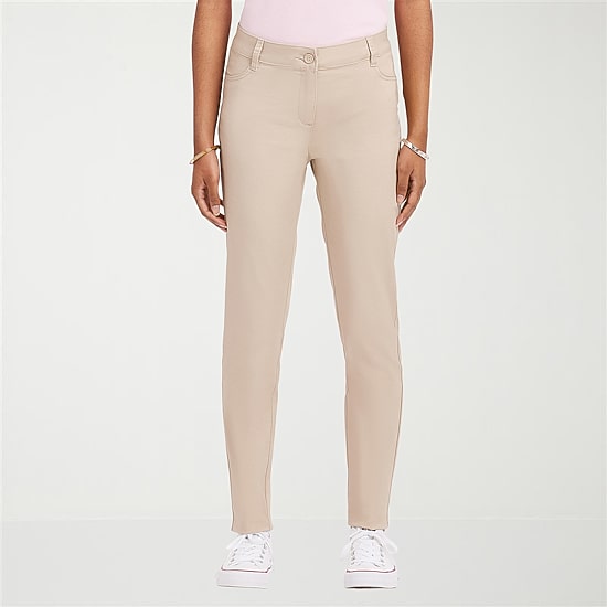 IZOD Womens Juniors Skinny Flat Front Pant
