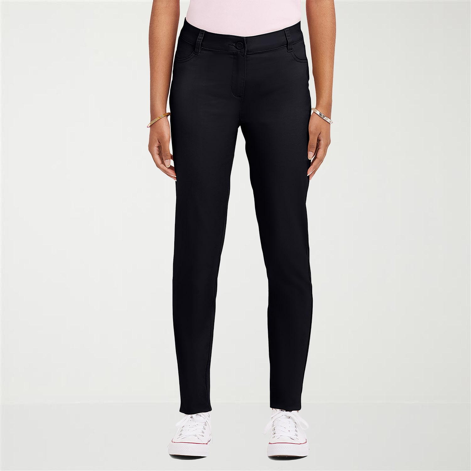 IZOD Womens Juniors Straight Flat Front Pant