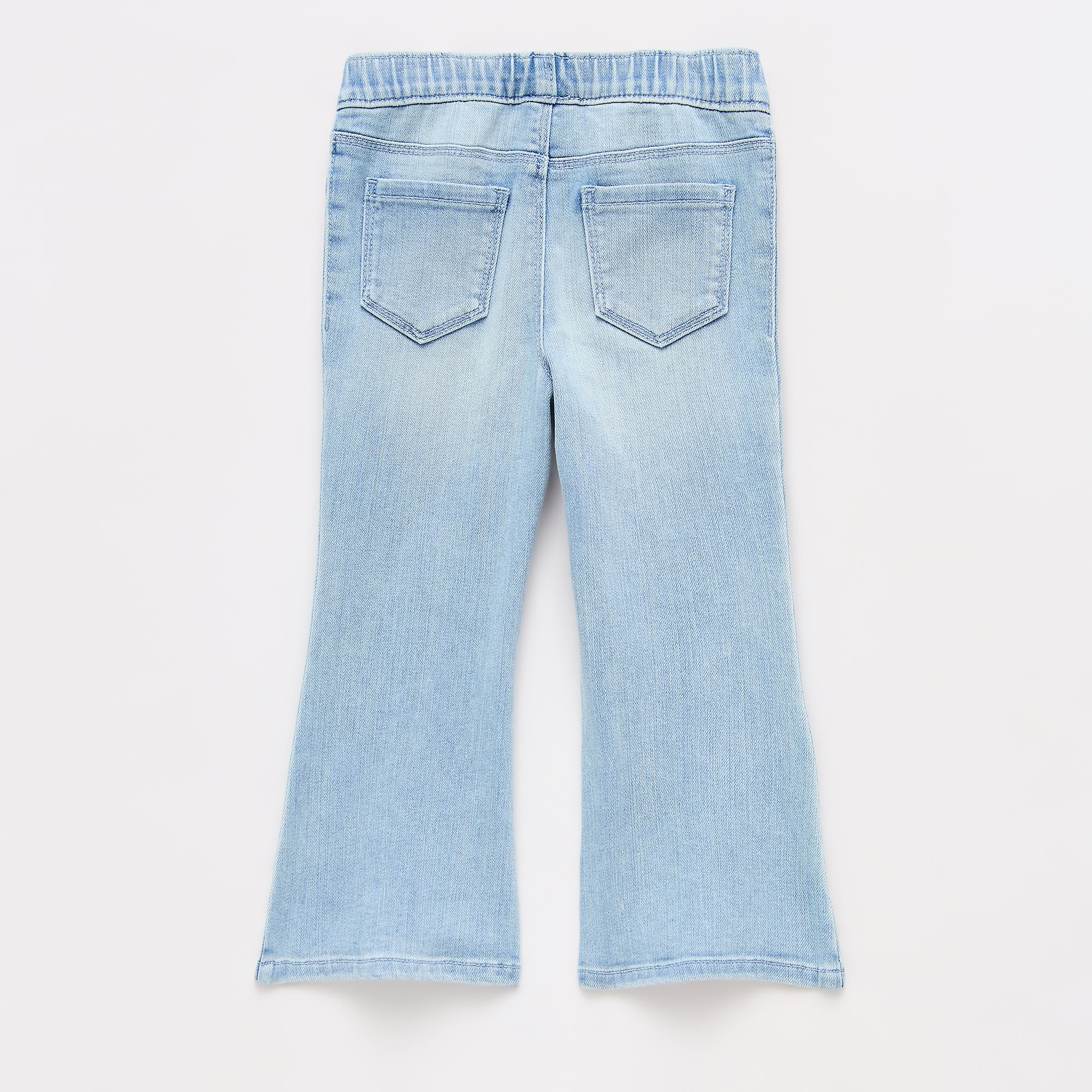 Okie Dokie Toddler & Little Girls Adjustable Waist Stretch Fabric Flare Leg Jean