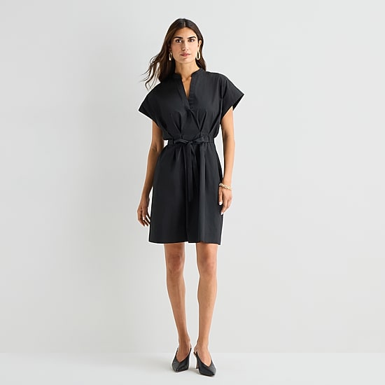 Isabel & Nina Womens Notch Neck Short Sleeve Shift Dress