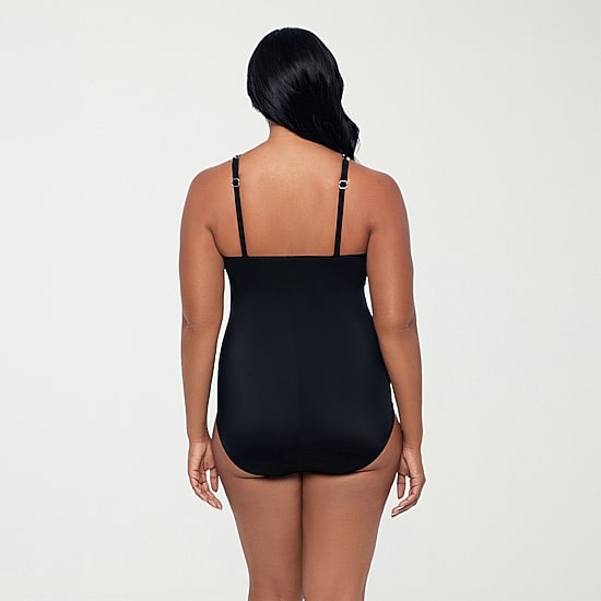 Trimshaper Womens Animal Print Leopard Full Coverage One Piece Swimsuit