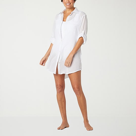 Sonnet Shores Womens Dress Swimsuit Cover-Up