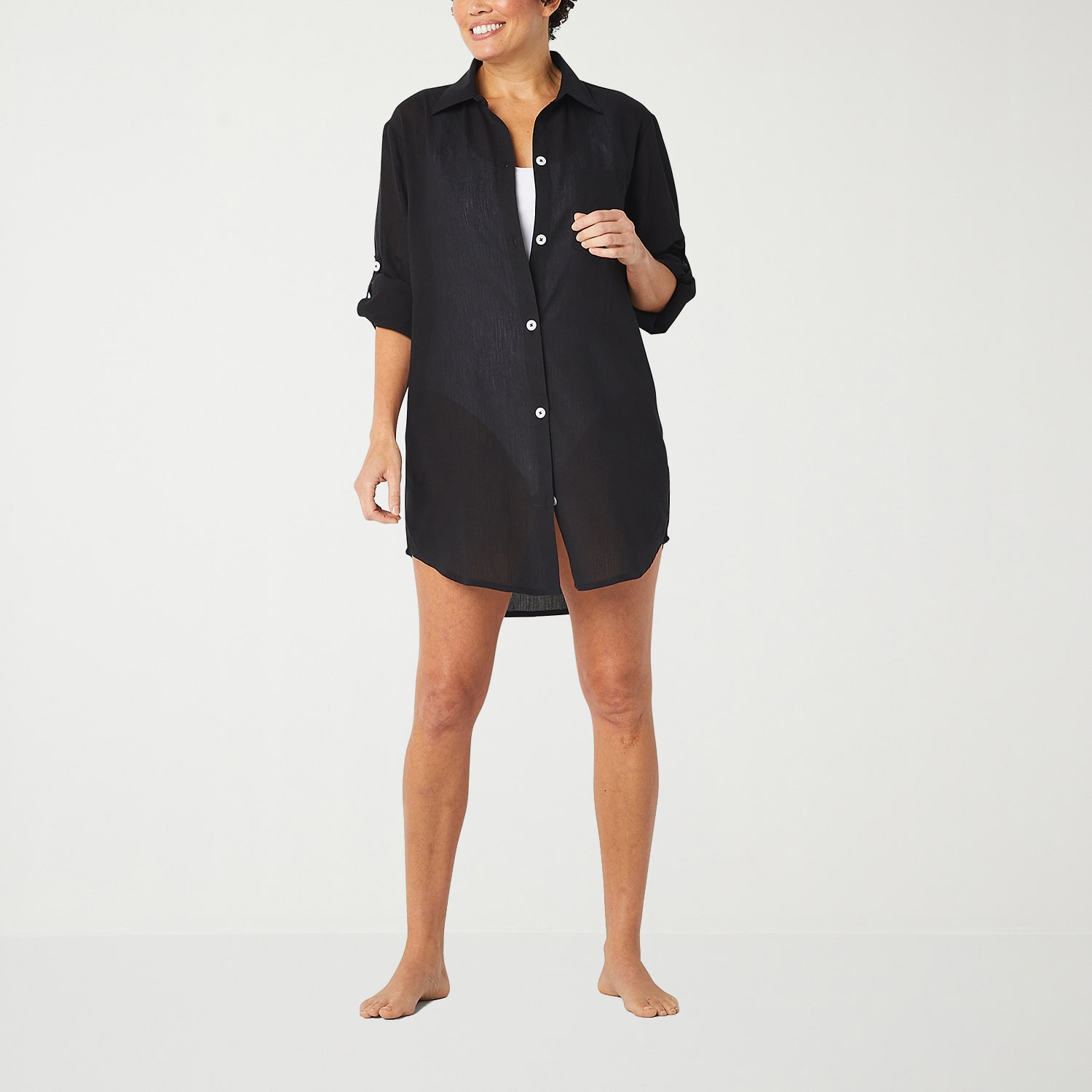 Sonnet Shores Womens Dress Swimsuit Cover-Up