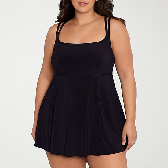 Sonnet Shores Womens Plus Swim Dress