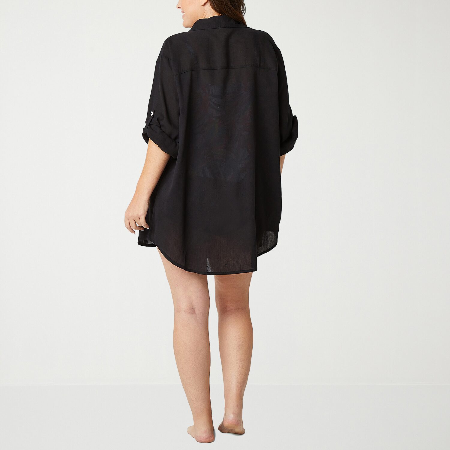 Sonnet Shores Womens Plus Dress Swimsuit Cover-Up