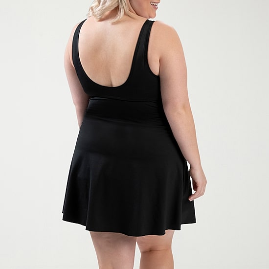Dolfin Aquashape Women's V-Neck Wrap Swim Dress Womens Swim Dress