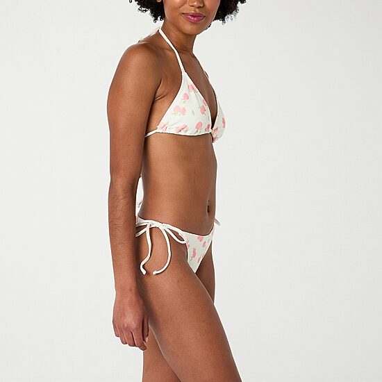 Forever 21 Womens LINED Dots Juniors Moderate Coverage Bikini Swimsuit Bottom