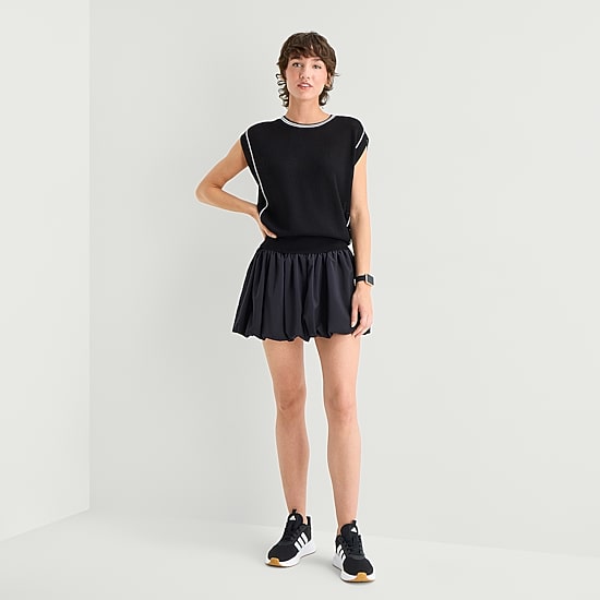 Stylus Womens Crew Neck Sleeveless Pullover Sweater