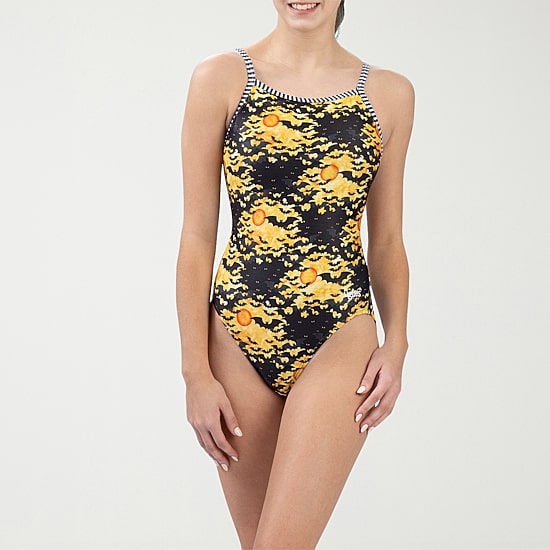 Dolfin Womens Juniors Plus Full Coverage One Piece Swimsuit