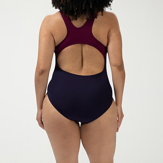 Dolfin Womens Panel Moderate Coverage One Piece Swimsuit