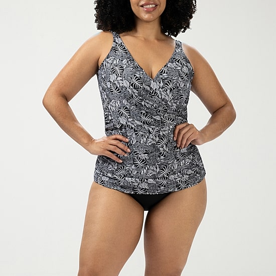 Dolfin Womens Leaf Moderate Coverage One Piece Swimsuit