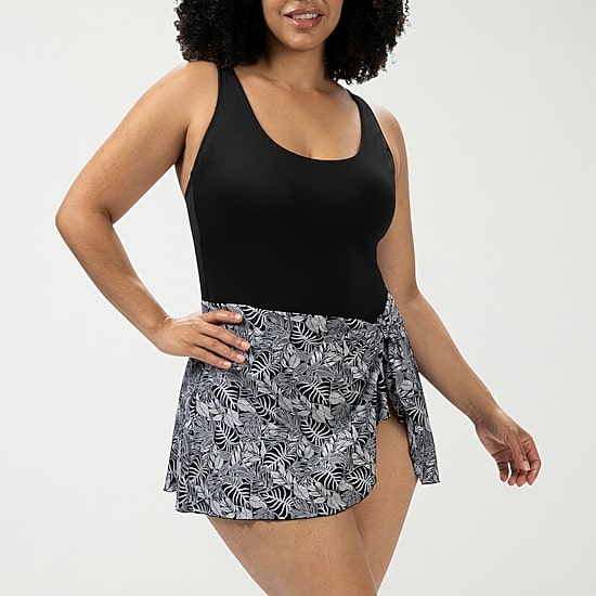 Dolfin Womens Leaf Moderate Coverage One Piece Swimsuit