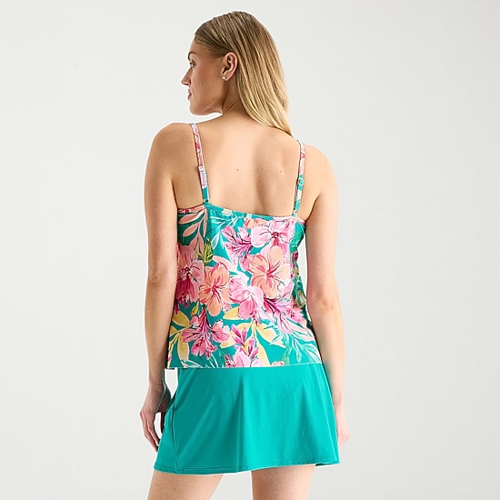 Sonnet Shores Womens Floral Tankini Swimsuit Top