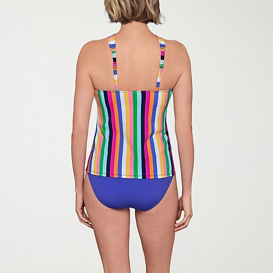 Liz Claiborne Womens Striped Tankini Swimsuit Top