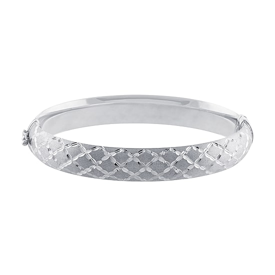 Womens Sterling Silver Bangle Bracelet