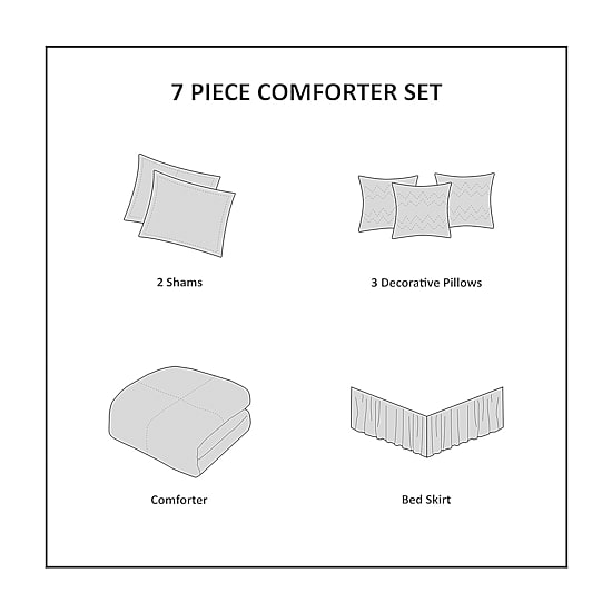 Madison Park Teagan 7-pc. Faux Suede Comforter Set