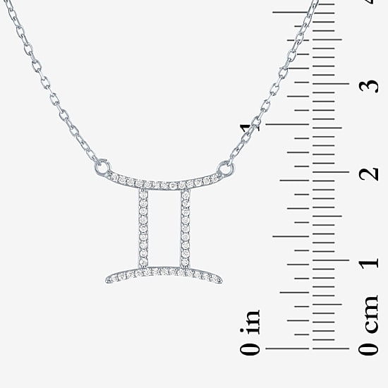 Diamond Addiction Lab-Grown (G-H / Si2-I1) Diamond Zodiac Pendant Necklace in Sterling Silver