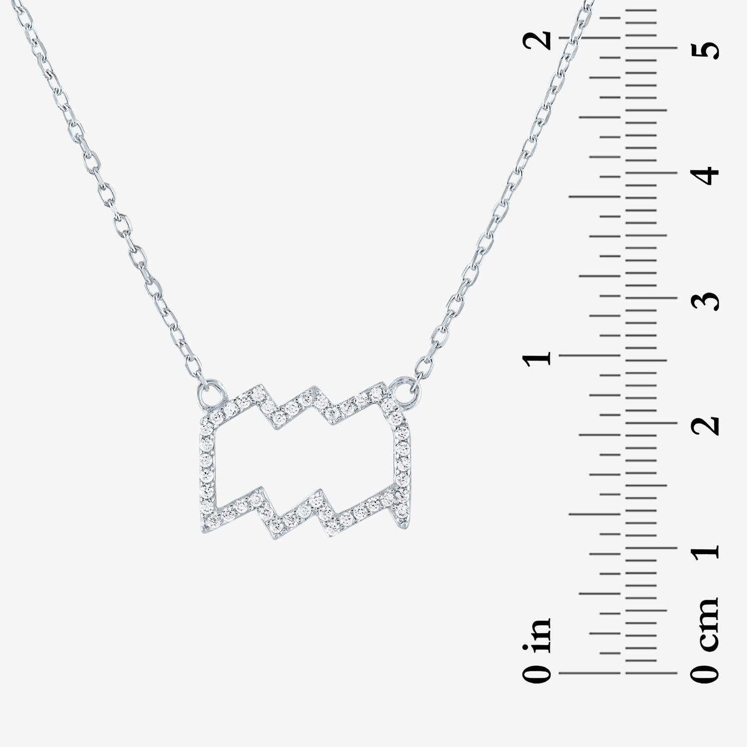 Diamond Addiction Lab-Grown (G-H / Si2-I1) Zodiac Pendant Necklace Sterling Silver