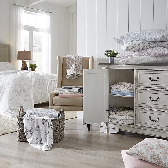 Laura Ashley 100% Cotton Brushed Flannel Sheet Set