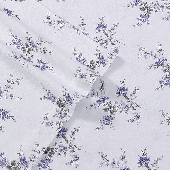 Laura Ashley 100% Cotton Brushed Flannel Deep Pocket Sheet Set