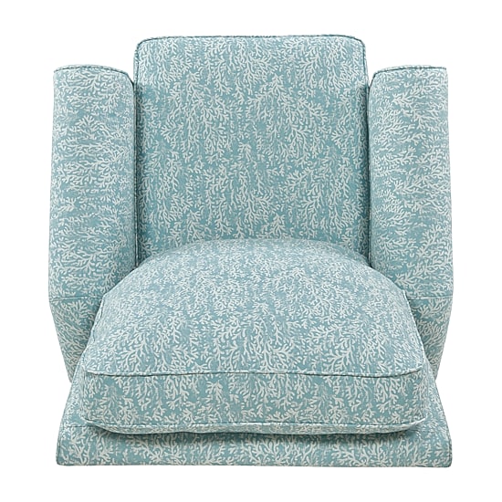 ProLounger Keaton Transitional Roll-Arm Push Back Recliner in Coral Print Fabric