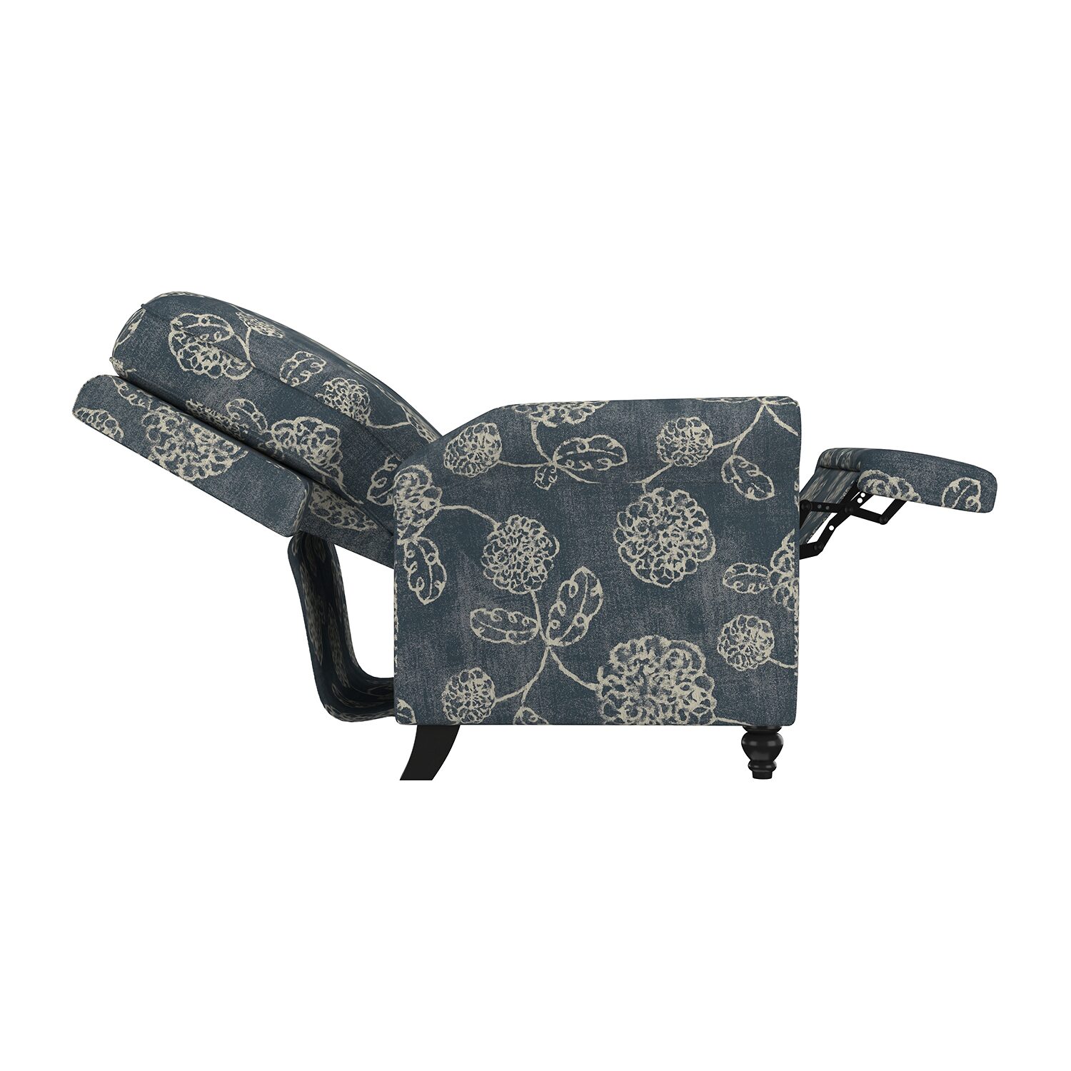 ProLounger Keaton Transitional Roll-Arm Push Back Recliner Floral Fabric