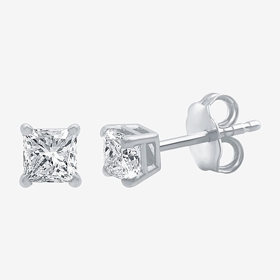 Everstar 1/2 CT. T.W. Lab-Grown (G / SI1-SI2) Diamond Princess-cut Stud Earrings in 14K Gold