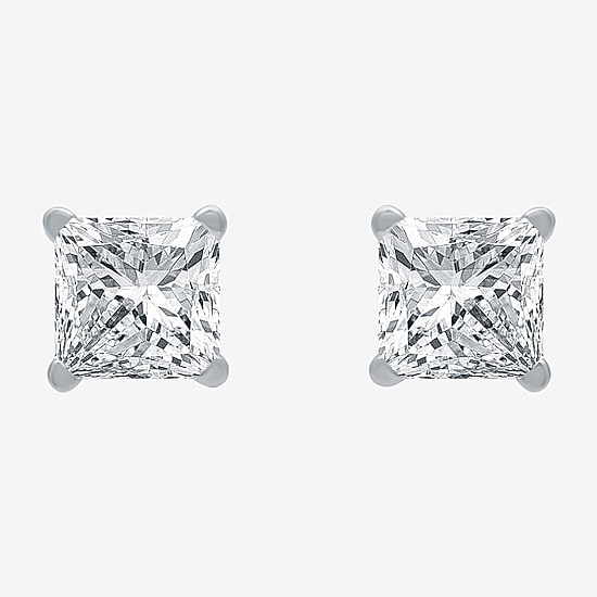Ever Star (G / SI1-SI2) 1 CT. T.W. Lab-Grown Diamond Princess-cut Stud Earrings in 10K Gold
