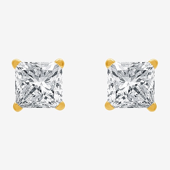 Ever Star (G / SI1-SI2) 1 CT. T.W. Lab-Grown Diamond Princess-cut Stud Earrings in 10K Gold