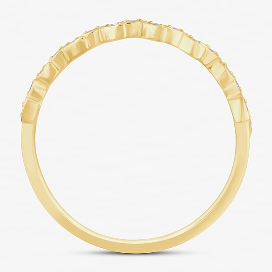 (I / Si2) Womens Diamond Accent Lab Grown White Diamond 10K Gold Band