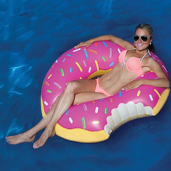 Big Mouth Giant Pink Frosted Donut Pool Float