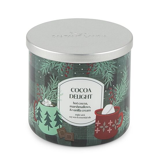 Distant Lands 14 Oz Cocoa Delight 3-Wick Scented Jar Candle