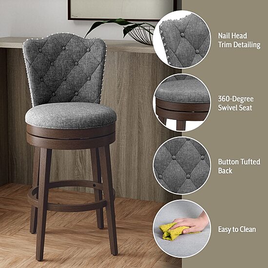 Hillsdale House Edenwood Swivel Bar Stool