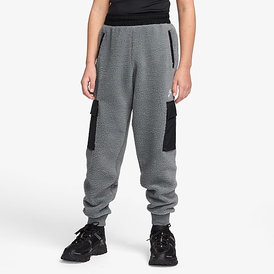 Nike Club Sherpa Big Kid Unisex Cuffed Active Fleece Cargo Pant