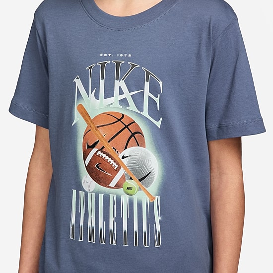 Nike Club Big Kid Unisex Crew Neck Short Sleeve Classic Fit Graphic T-Shirt
