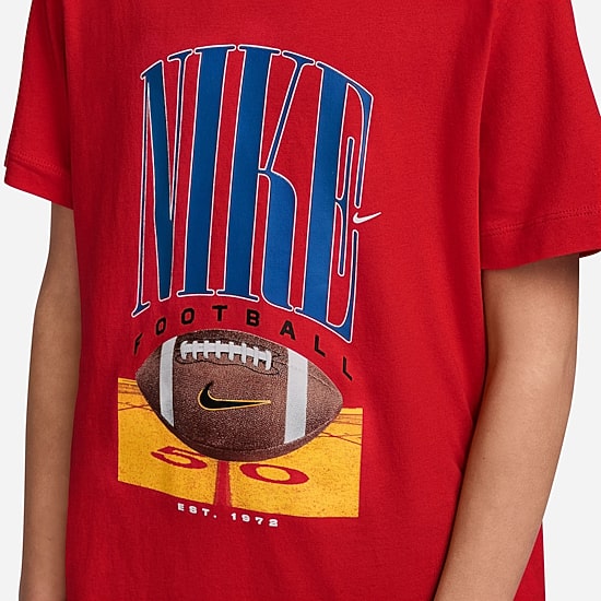 Nike Club Big Kid Unisex Crew Neck Short Sleeve Classic Fit Graphic T-Shirt