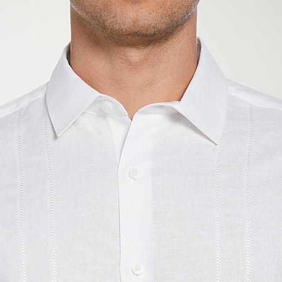 Cubavera Embroidered Mens Short Sleeve Regular Fit Button-Down Shirt