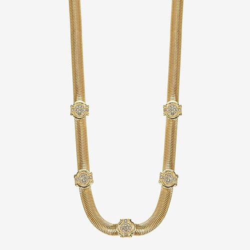 Monet Jewelry Gold Tone Womens 18 Inch Collar Necklace, One Size, Yellow