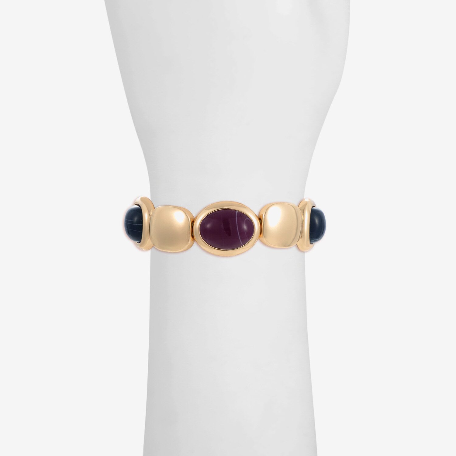 Monet Jewelry Gold Tone Womens Oval Cushion Stretch Bracelet