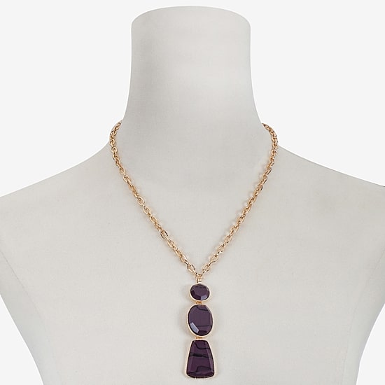 Liz Claiborne Multi Shape Womens 20 Inch Pendant Necklace
