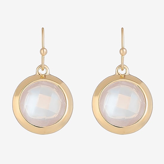 Liz Claiborne Gold Tone Womens Drop Earrings